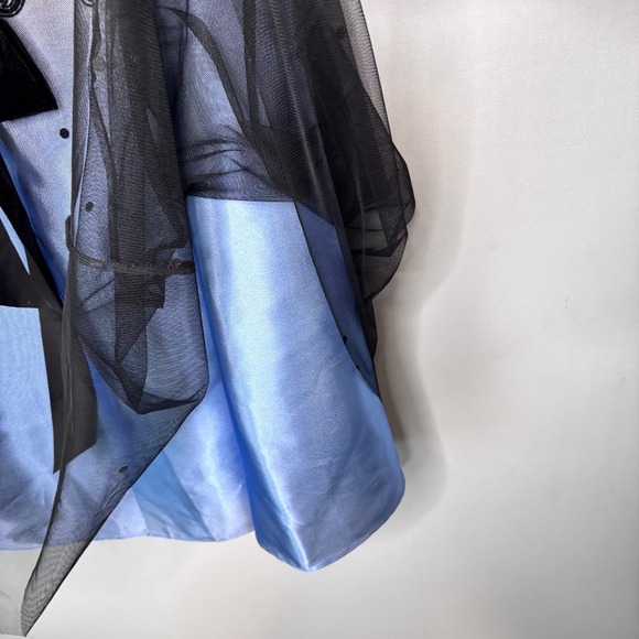 Adrianna‎ Papell Dress Womens Size 20W Black Lace Strapless Blue Evening Party - Picture 7 of 14